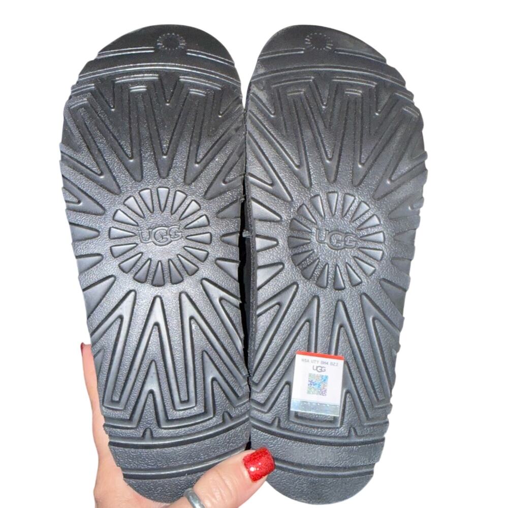 NEW UGG® BLACK PLATFORM VELCRO LEATHER GOLDENSTAR HI SANDALS SZ 9 - Picture 11 of 11